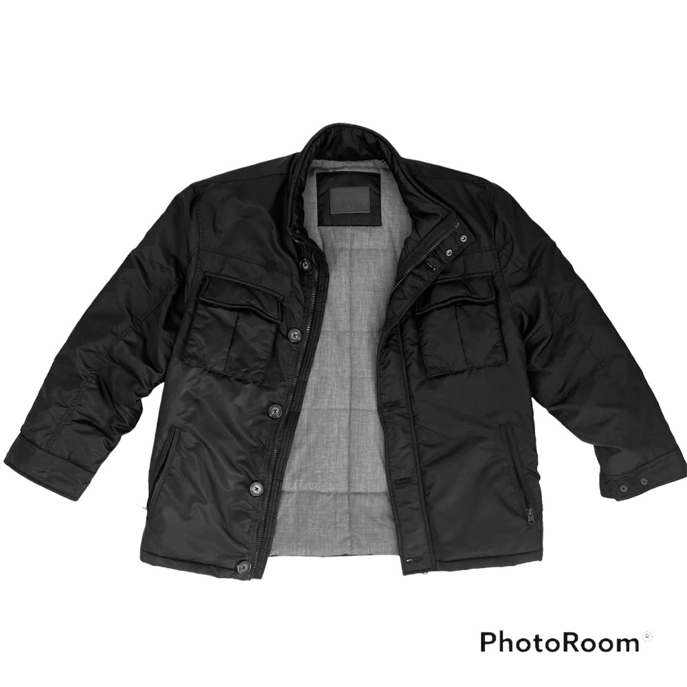 BUFFALO DAVID BITTON JACOT SATIN BLACK PUFFER JACKET LARGE